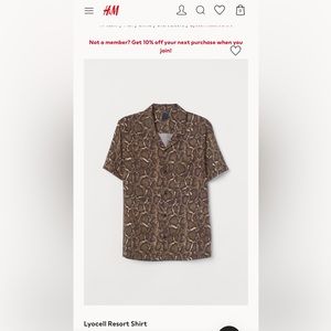 H&M Lyocell Resort Shirt